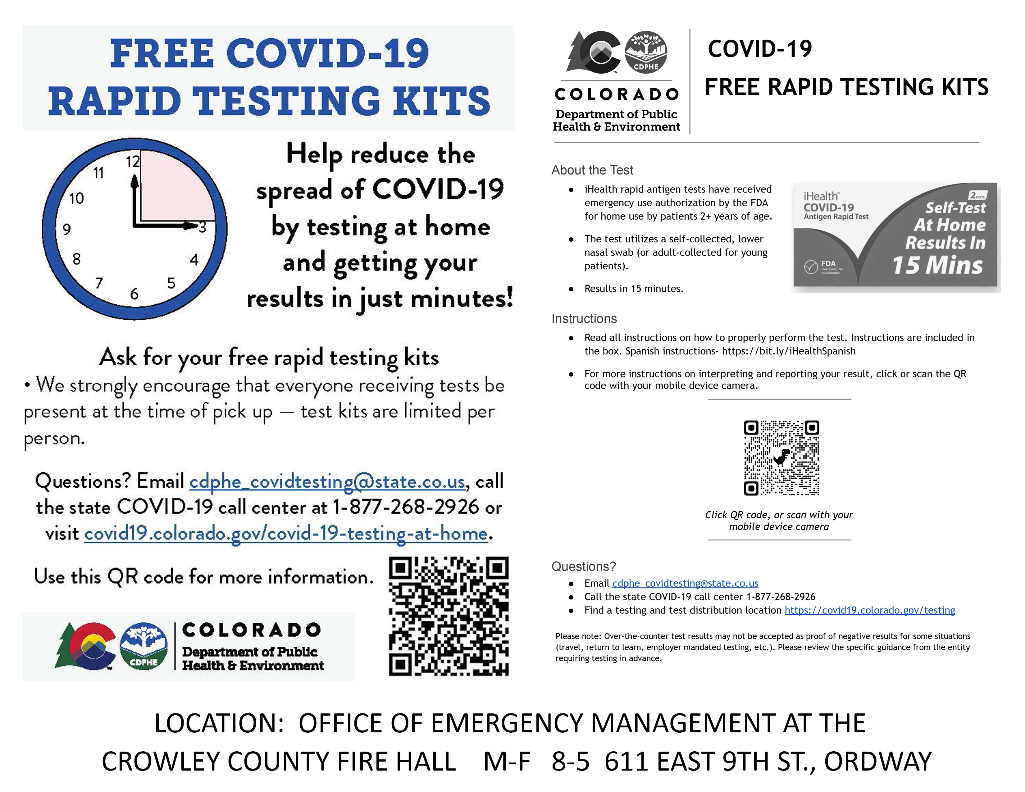 Free COVID Test Kits