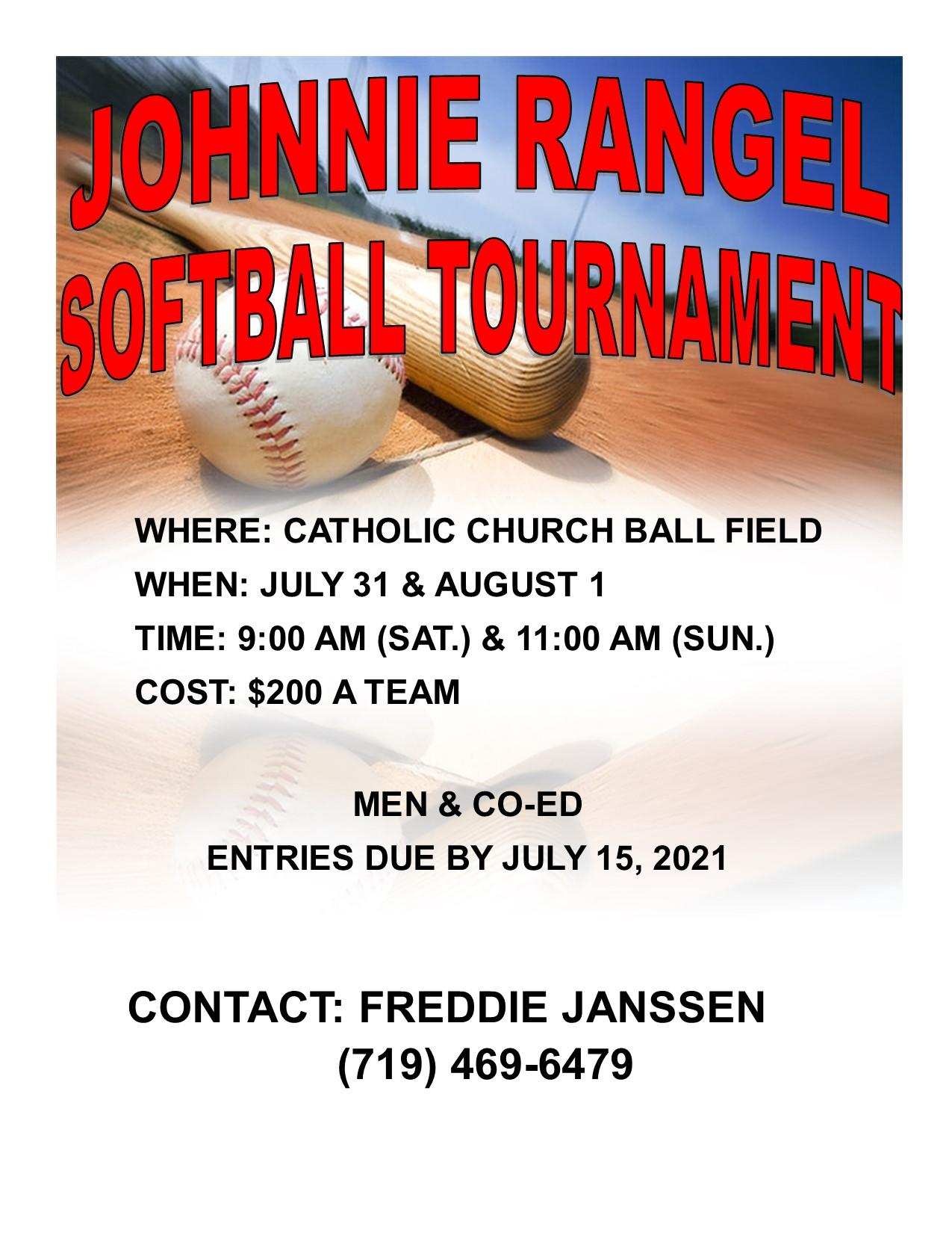 Johnney Rangle Soft Ball Tournament