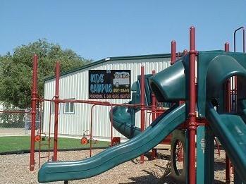 the playground showing the kids campus sign in the background