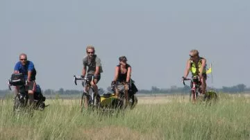A group of People Biking